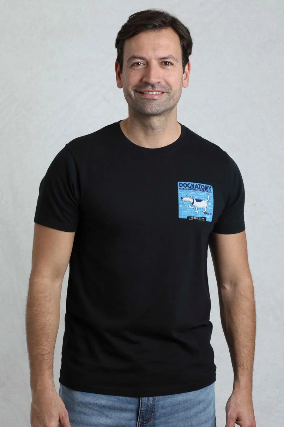 Weird Fish T-Shirts|Dognatomy Back Print Artist T-Shirt Black