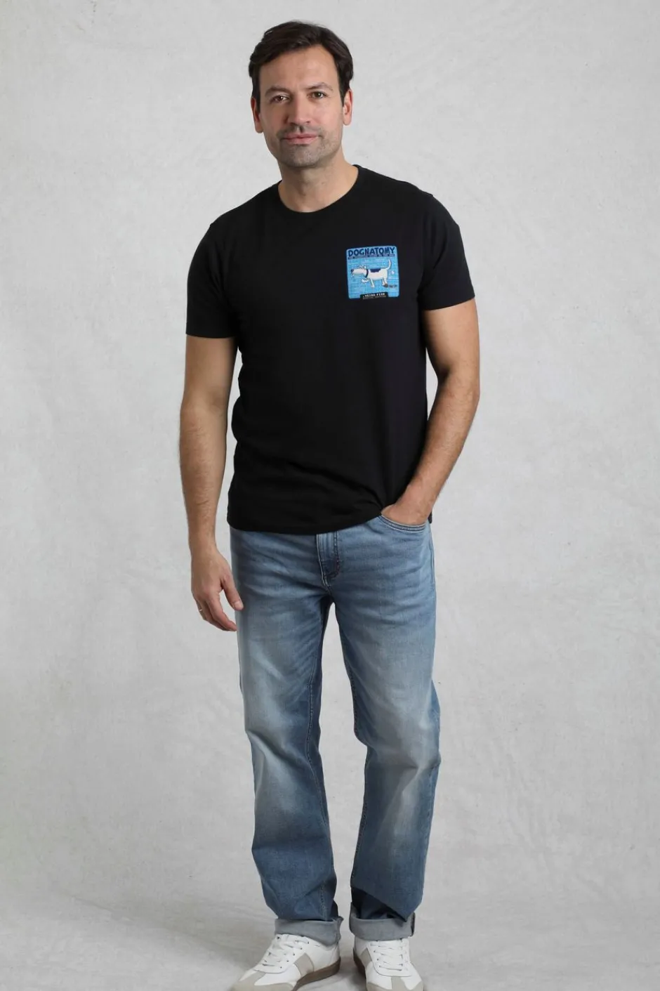 Weird Fish T-Shirts|Dognatomy Back Print Artist T-Shirt Black