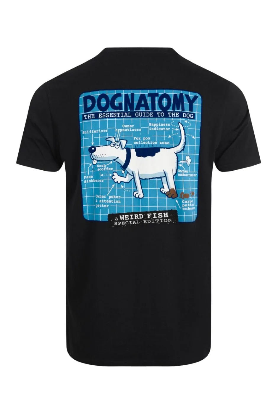 Weird Fish T-Shirts|Dognatomy Back Print Artist T-Shirt Black