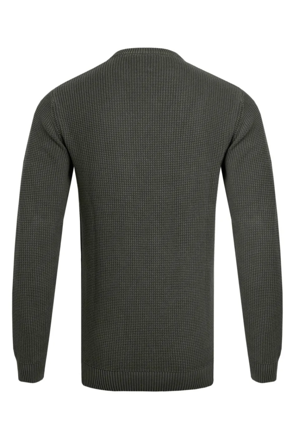 Weird Fish Jumpers & Knitwear|Easton Waffle Crew Neck Jumper Fir Green