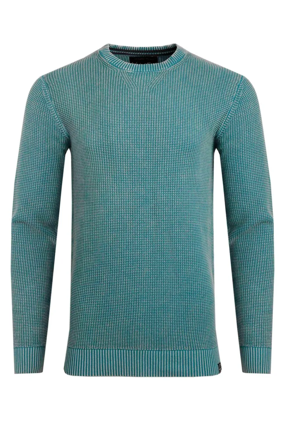 Weird Fish Jumpers & Knitwear|Easton Waffle Crew Neck Jumper Ensign Blue