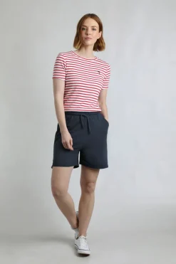 Weird Fish Shorts|Ebony Organic Cotton Pique Shorts Navy