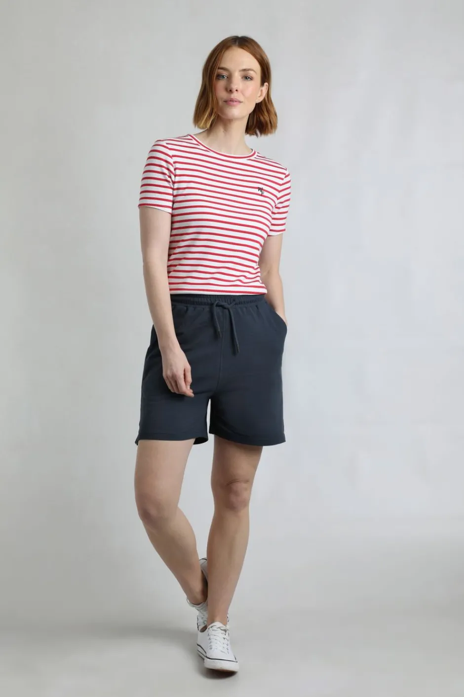 Weird Fish Shorts|Ebony Organic Cotton Pique Shorts Navy