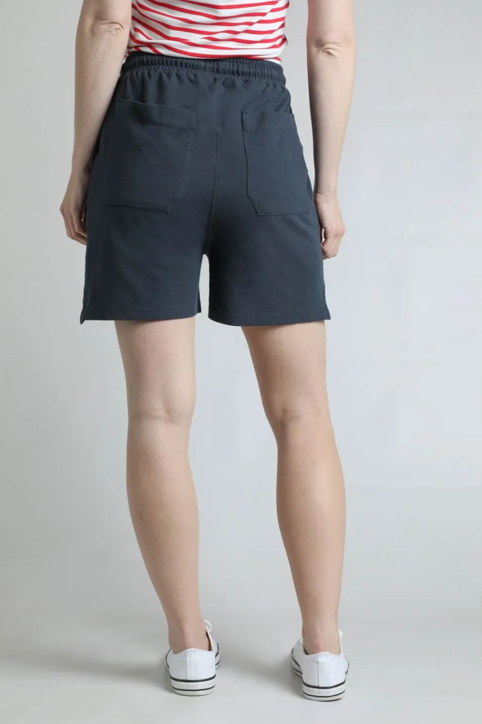 Weird Fish Shorts|Ebony Organic Cotton Pique Shorts Navy