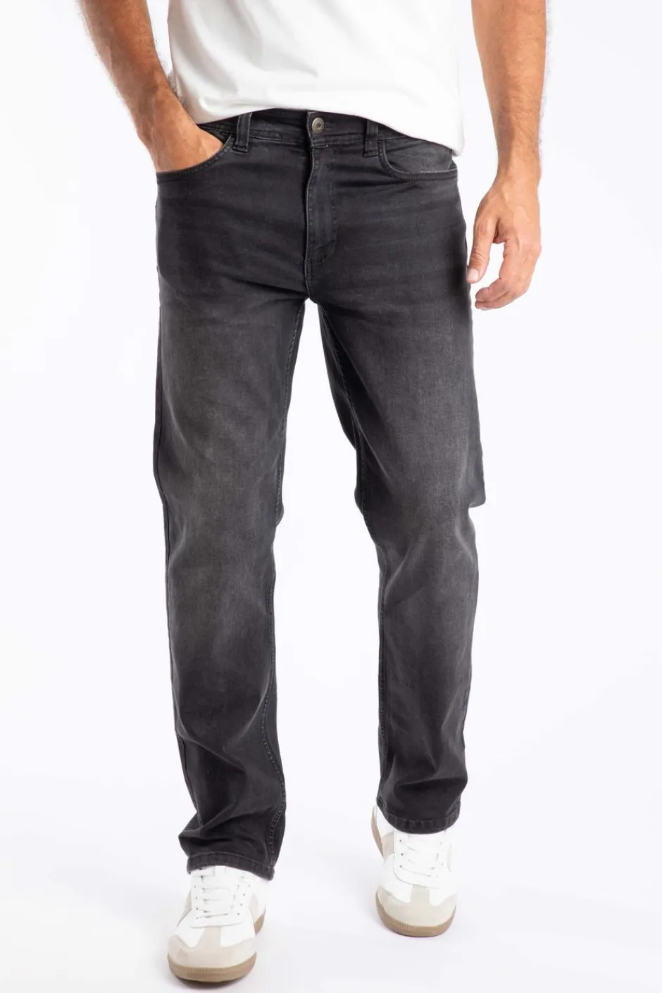 Weird Fish Trousers & Jeans|Eddie Straight Leg Denim Jeans Washed Black