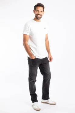 Weird Fish Trousers & Jeans|Eddie Straight Leg Denim Jeans Washed Black