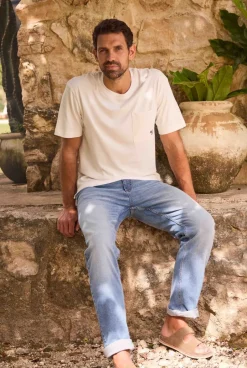Weird Fish Trousers & Jeans|Eddie Straight Leg Jeans Denim