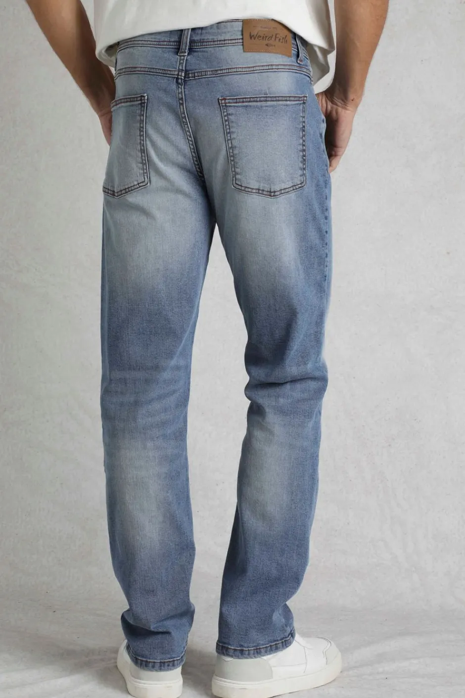 Weird Fish Trousers & Jeans|Eddie Straight Leg Jeans Denim