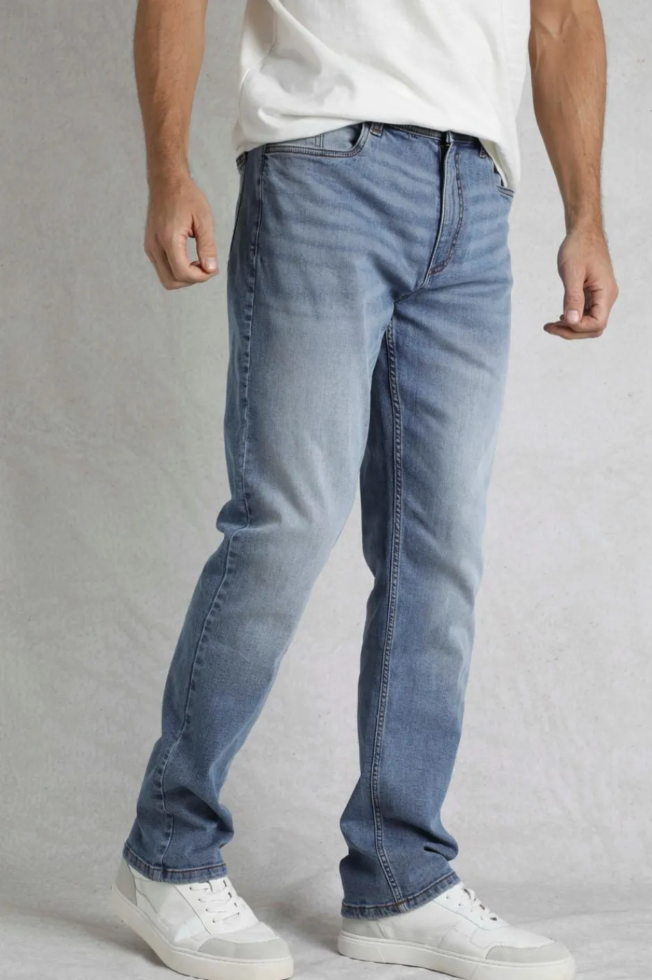 Weird Fish Trousers & Jeans|Eddie Straight Leg Jeans Denim