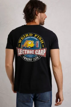 Weird Fish T-Shirts|Electric Carp Back Print Artist T-Shirt Black
