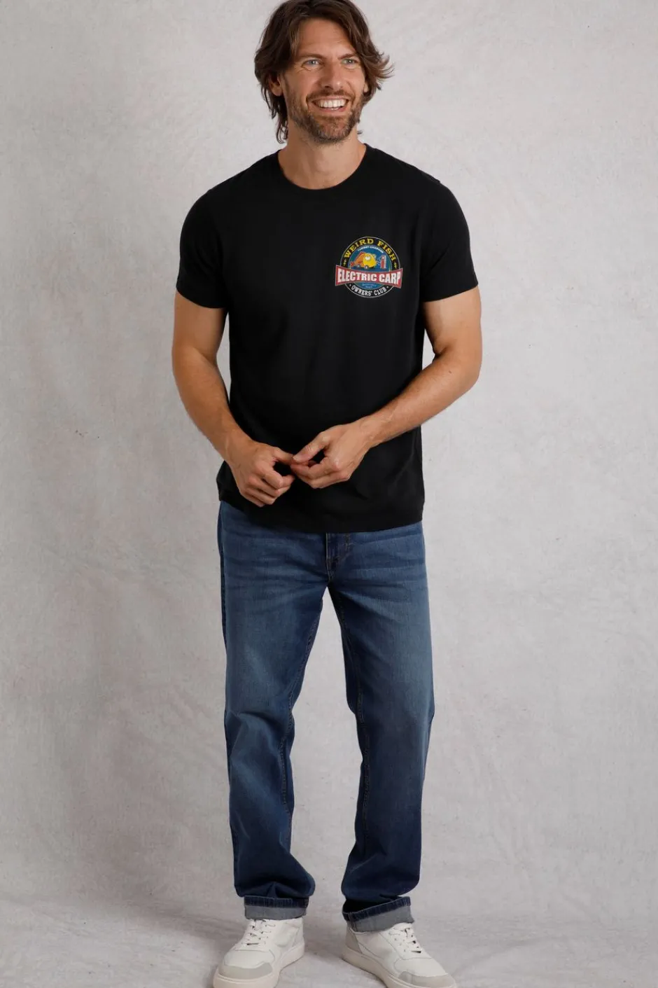 Weird Fish T-Shirts|Electric Carp Back Print Artist T-Shirt Black