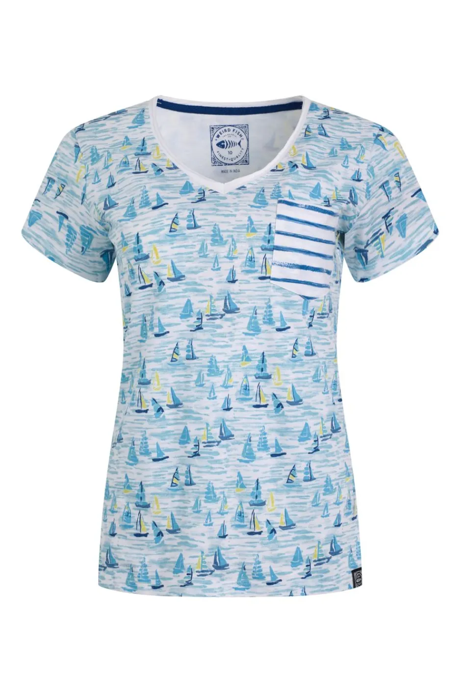 Weird Fish Tunics|Tops & T-Shirts|Ericak Organic Cotton Pocket T-Shirt Blue