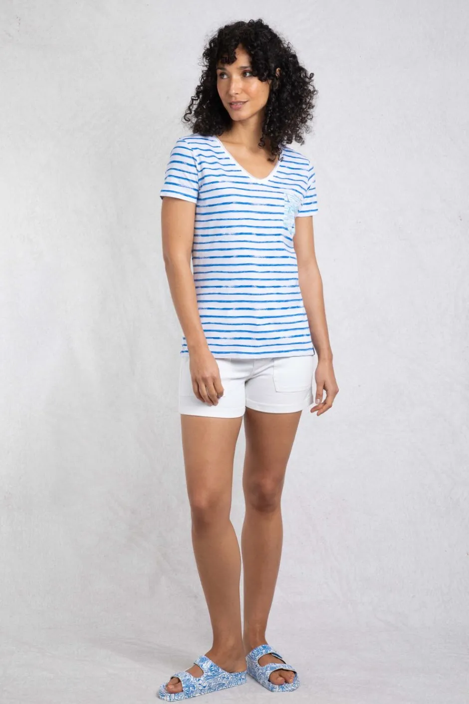 Weird Fish Tunics|Tops & T-Shirts|Ericak Organic Cotton Pocket T-Shirt Adriatic Blue