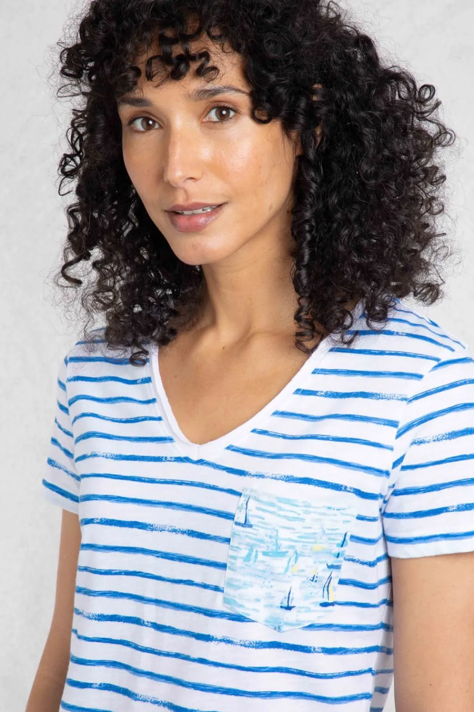 Weird Fish Tunics|Tops & T-Shirts|Ericak Organic Cotton Pocket T-Shirt Adriatic Blue