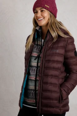 Weird Fish Coats, Jackets And Gilets|Eshka Lightweight Padded Jacket Mulled Wine