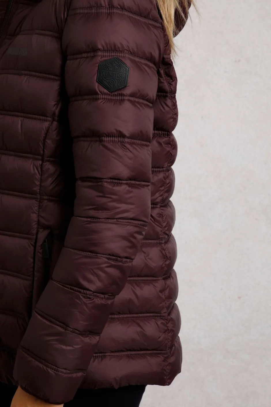 Weird Fish Coats, Jackets And Gilets|Eshka Lightweight Padded Jacket Mulled Wine