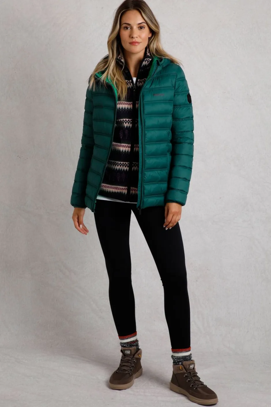 Weird Fish Coats, Jackets And Gilets|Eshka Lightweight Padded Jacket Cedar Green