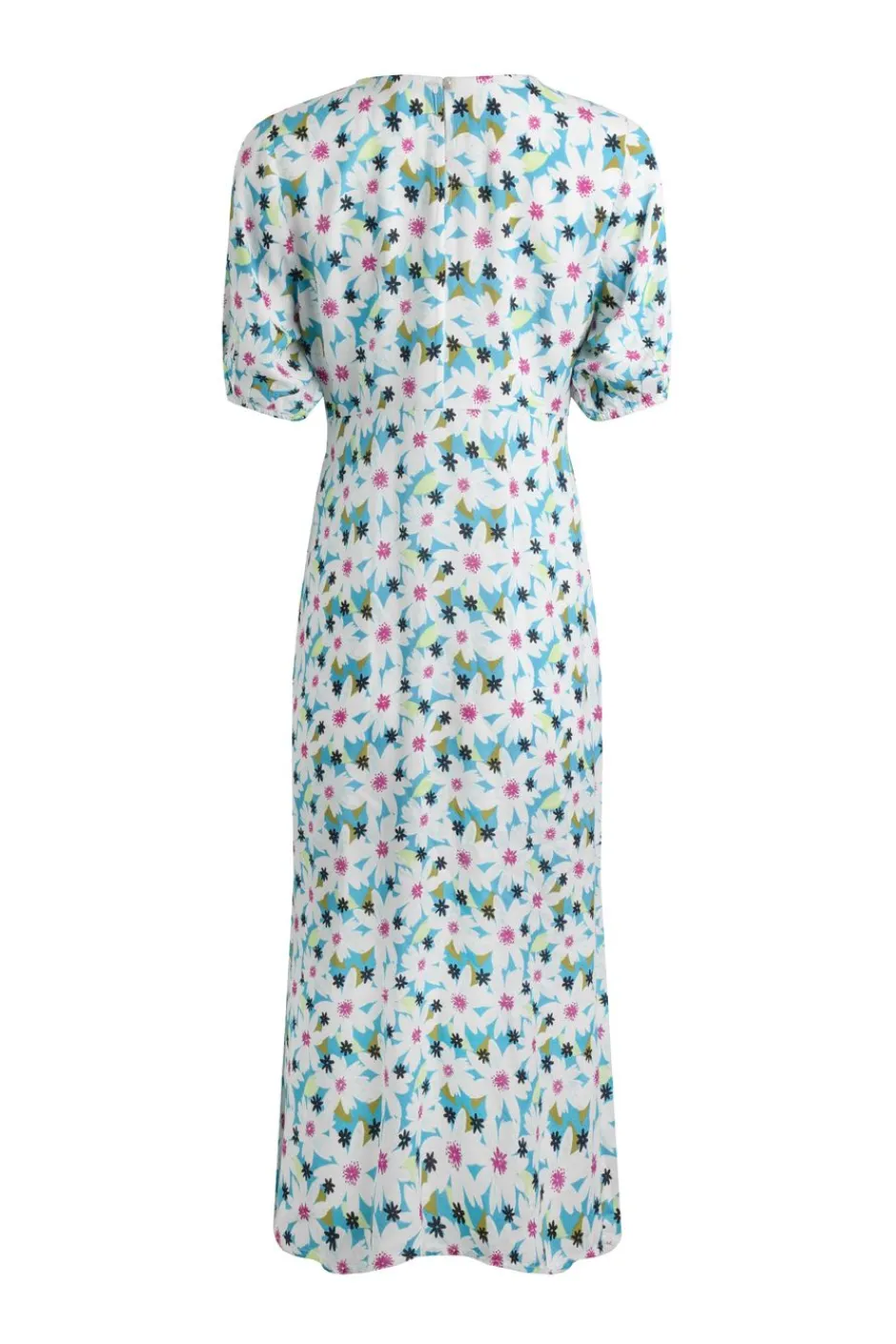 Weird Fish Dresses|Everly LivaEco™ Printed Viscose Dress Washed Blue