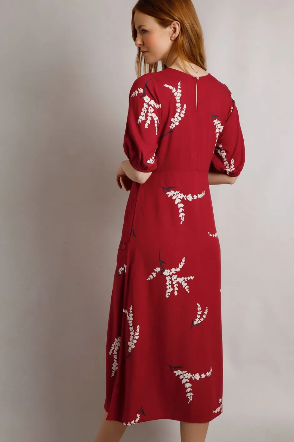Weird Fish Dresses|Everly LivaEco™ Printed Viscose Dress Red
