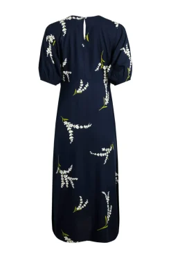 Weird Fish Dresses|Everly LivaEco™ Printed Viscose Dress Rich Navy