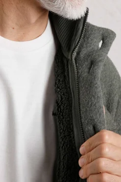 Weird Fish Fleece|Coats, Jackets And Gilets|Fairfield Button Front Fleece Jacket Fir Green