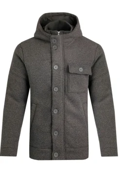 Weird Fish Fleece|Coats, Jackets And Gilets|Fairfield Button Front Fleece Jacket Dark Grey