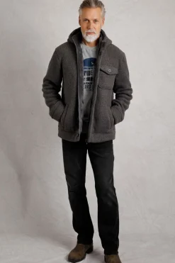 Weird Fish Fleece|Coats, Jackets And Gilets|Fairfield Button Front Fleece Jacket Dark Grey
