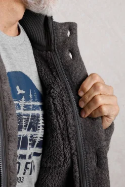 Weird Fish Fleece|Coats, Jackets And Gilets|Fairfield Button Front Fleece Jacket Dark Grey