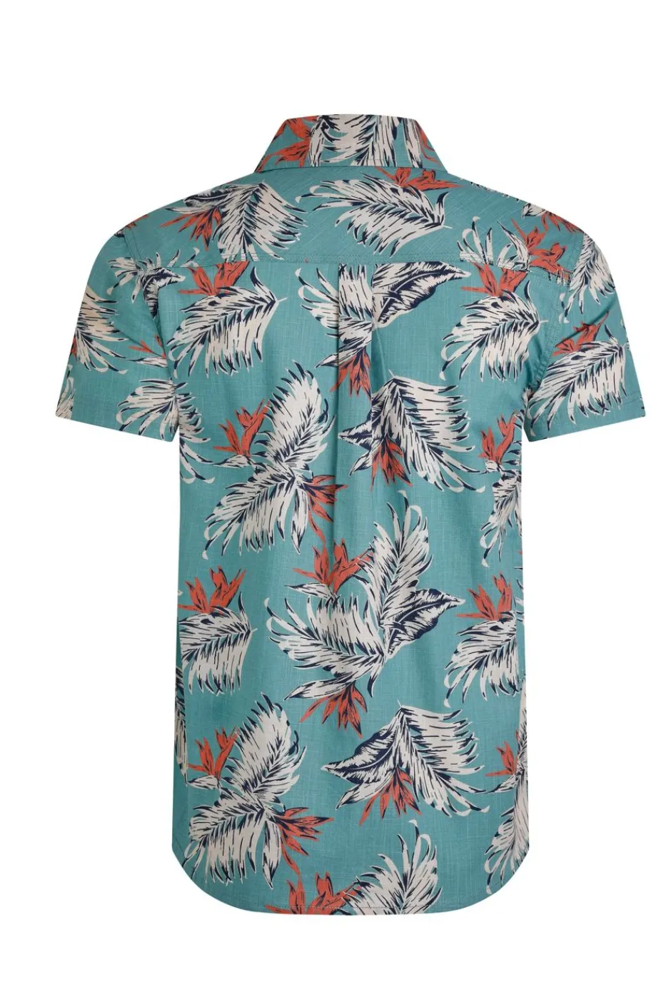 Weird Fish Shirts|Faraway Organic Cotton Printed Shirt Mineral Blue