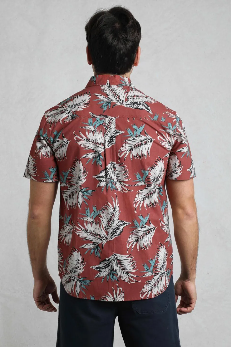 Weird Fish Shirts|Faraway Organic Cotton Printed Shirt Paprika