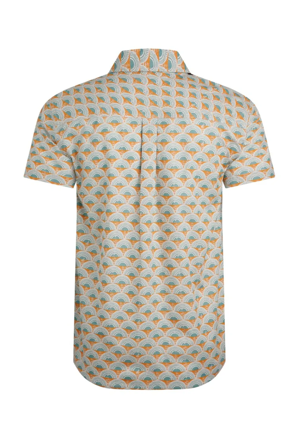 Weird Fish Shirts|Faraway Organic Cotton Printed Shirt Caramel