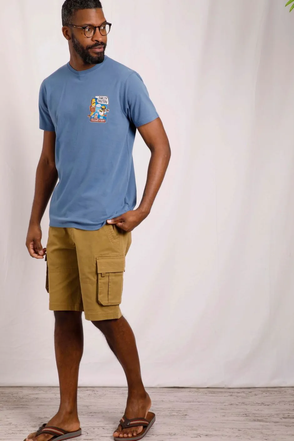 Weird Fish T-Shirts|Fawlty Trouters Artist T-Shirt Mid Blue