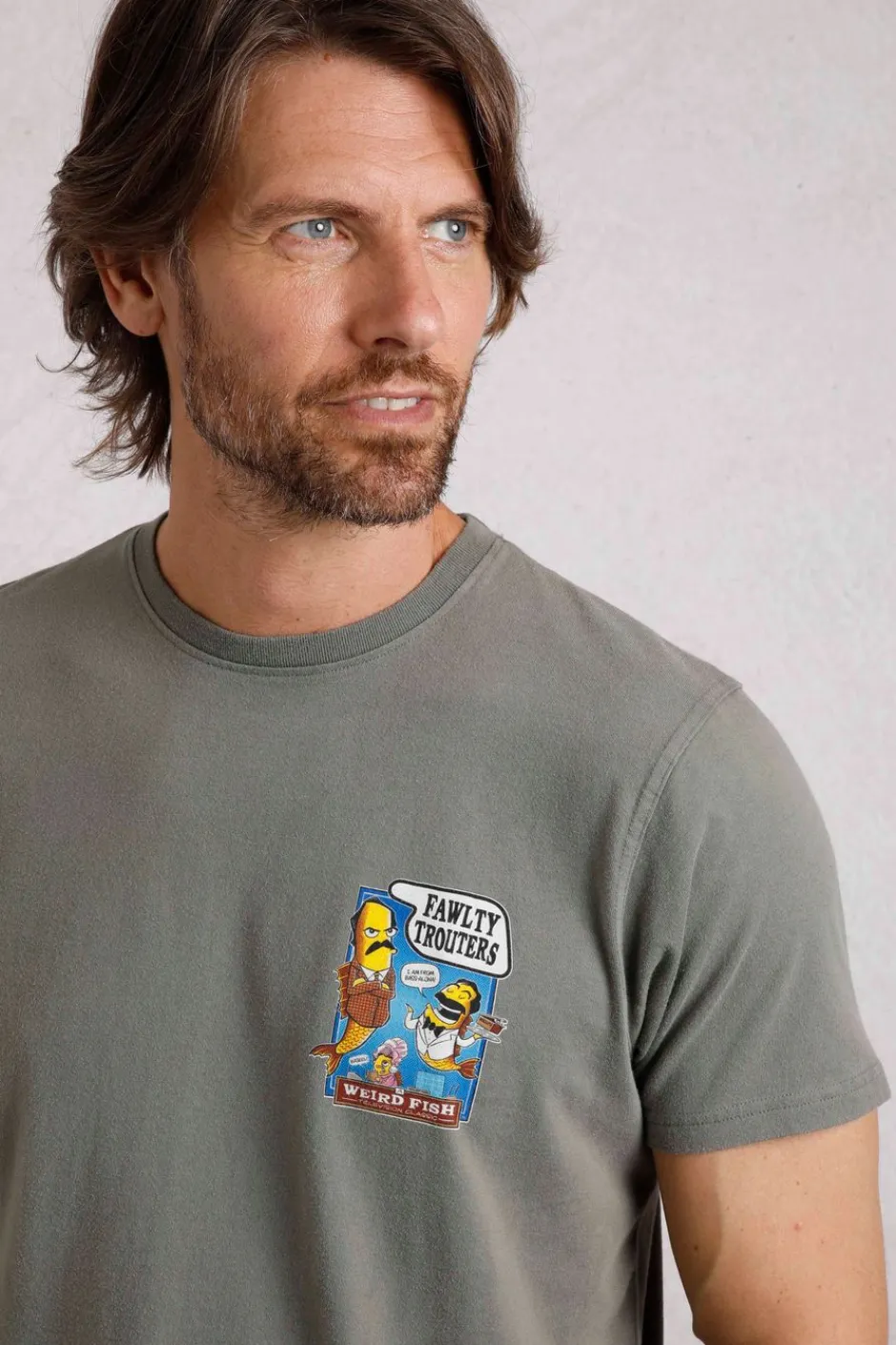 Weird Fish T-Shirts|Fawlty Trouters Artist T-Shirt Storm Grey