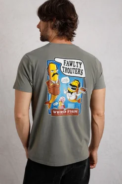 Weird Fish T-Shirts|Fawlty Trouters Artist T-Shirt Storm Grey