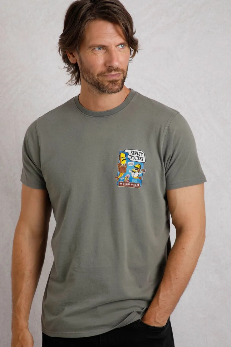 Weird Fish T-Shirts|Fawlty Trouters Artist T-Shirt Storm Grey