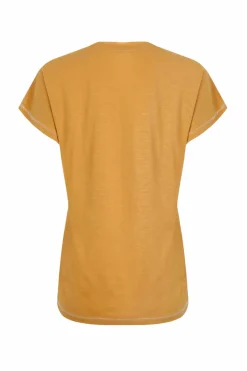 Weird Fish Tunics|Tops & T-Shirts|Fern Bee Organic Cotton Front Print Graphic T-Shirt Deep Amber