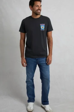 Weird Fish T-Shirts|Fin Hof Back Print Artist T-Shirt Navy