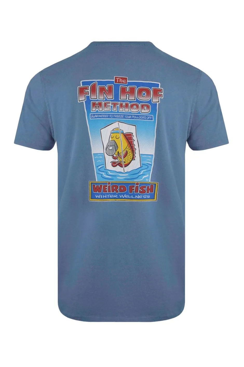 Weird Fish T-Shirts|Fin Hof Back Print Artist T-Shirt Mid Blue