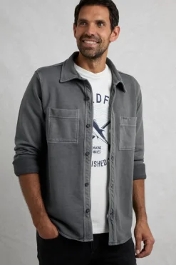 Weird Fish Shirts|Fingask Loopback Shirt Limestone