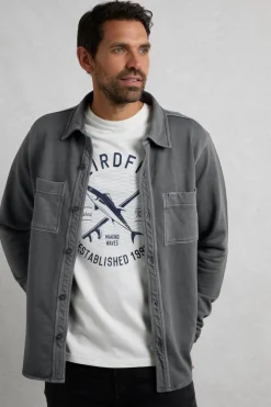 Weird Fish Shirts|Fingask Loopback Shirt Limestone