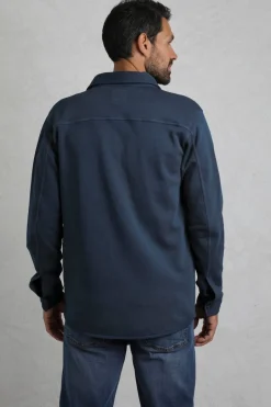 Weird Fish Shirts|Fingask Loopback Shirt Navy