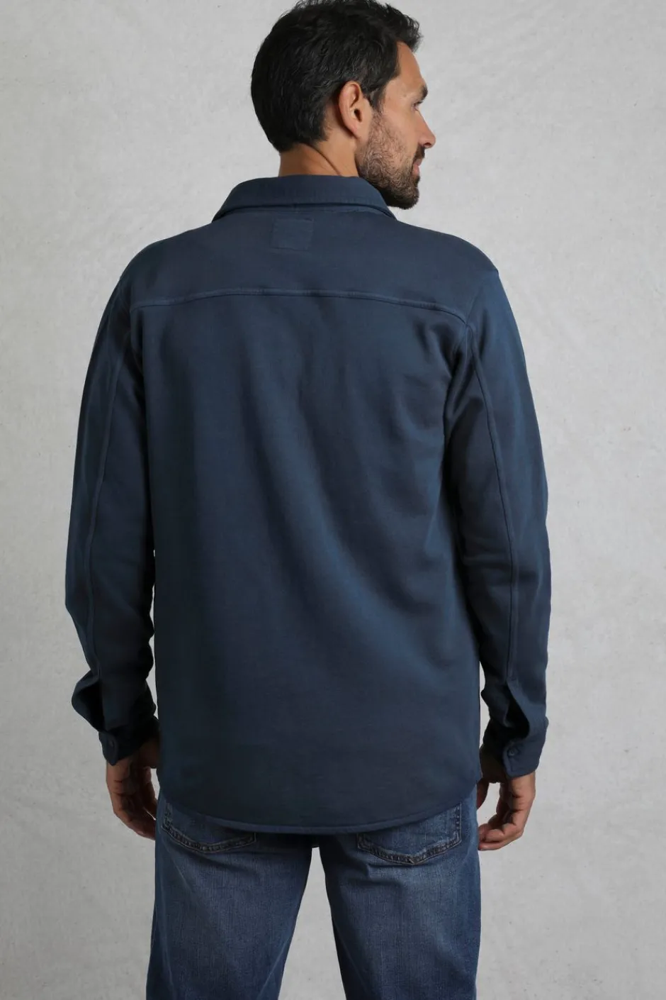 Weird Fish Shirts|Fingask Loopback Shirt Navy