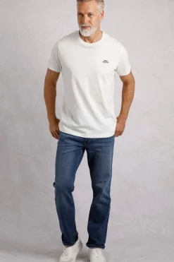 Weird Fish T-Shirts|Fished Organic Cotton Branded T-Shirt Dusty White