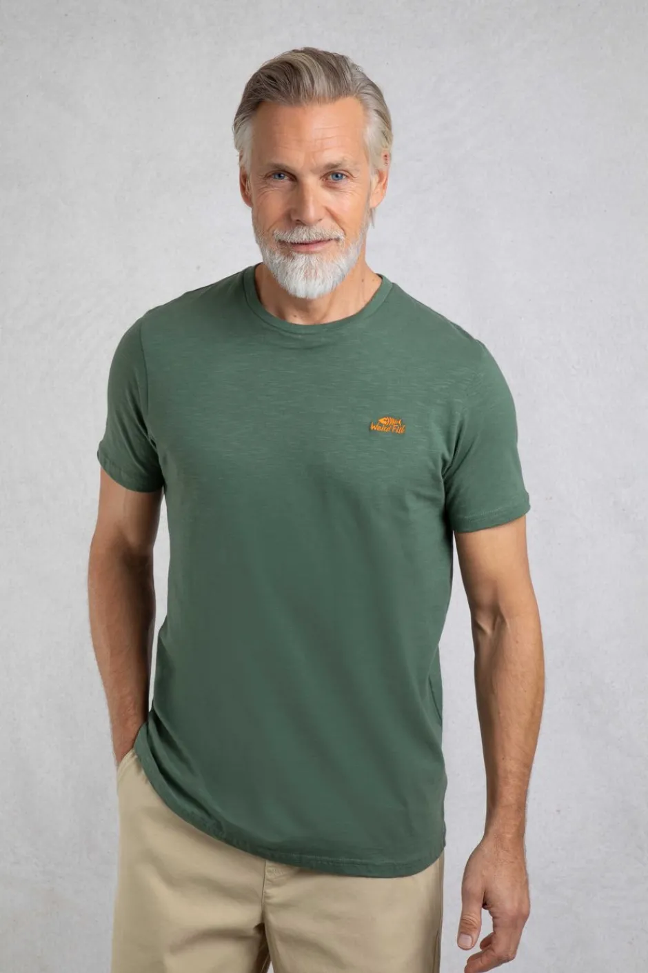 Weird Fish T-Shirts|Fished Organic Cotton Branded T-Shirt Dusky Green