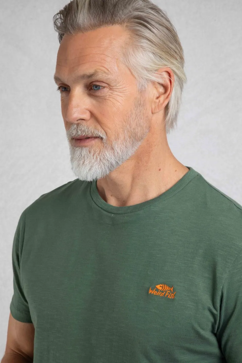 Weird Fish T-Shirts|Fished Organic Cotton Branded T-Shirt Dusky Green
