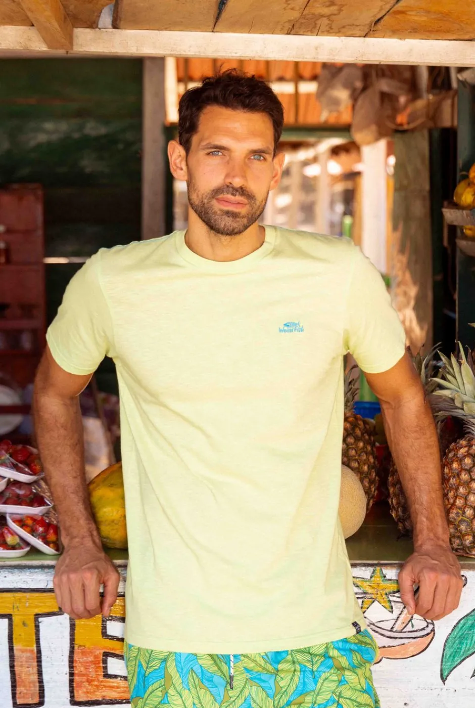 Weird Fish T-Shirts|Fished Organic Cotton Branded T-Shirt Acid Lime