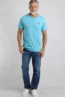 Weird Fish T-Shirts|Fished Organic Cotton Branded T-Shirt Sky Blue