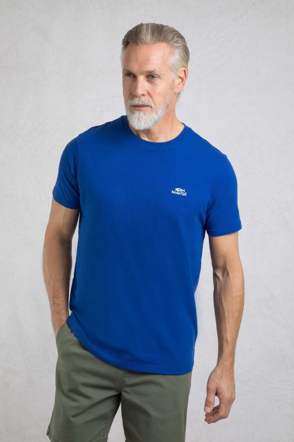 Weird Fish T-Shirts|Fished Organic Cotton Branded T-Shirt Cobalt Blue