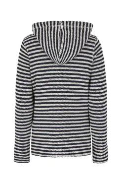 Weird Fish Sweatshirts & Hoodies|Fisher Full Zip Stripe Eco Macaroni Hoodie Ecru