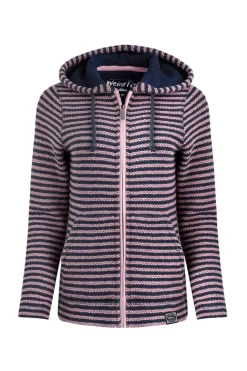 Weird Fish Sweatshirts & Hoodies|Fisher Full Zip Stripe Eco Macaroni Hoodie Heather